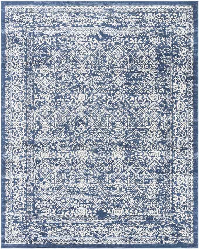 Beauvais Traditional Navy Area Rug