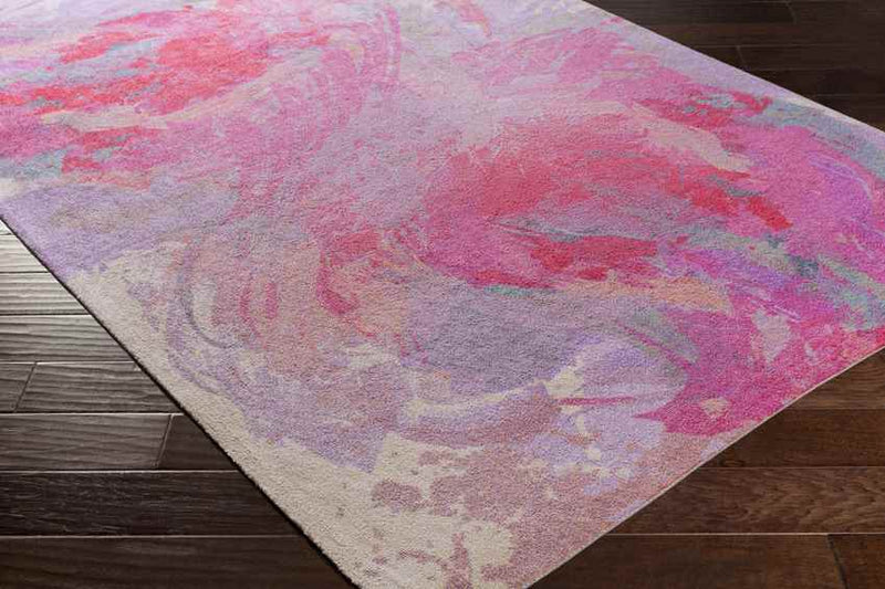 Arles Modern Bright Pink Area Rug