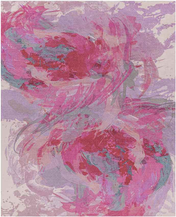 Arles Modern Bright Pink Area Rug