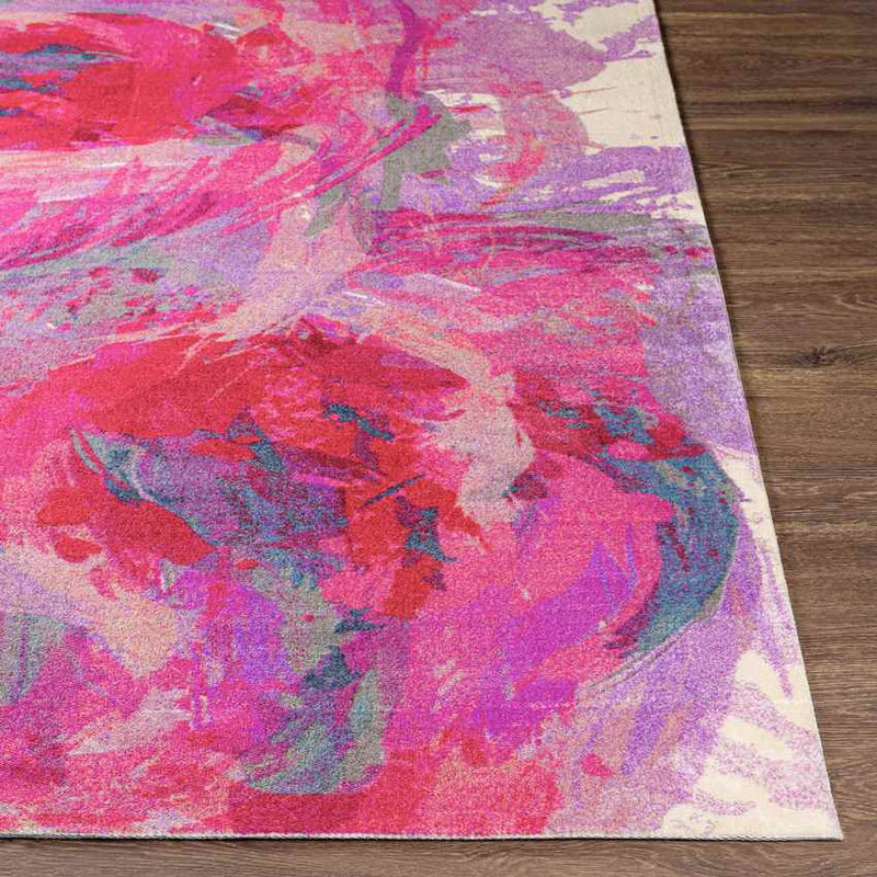 Arles Modern Bright Pink Area Rug