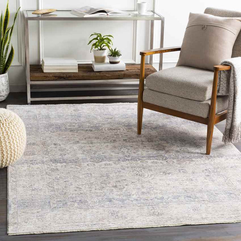 Grasse Traditional Navy Area Rug