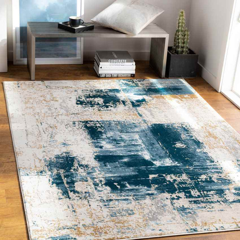 Bayonne Modern Dark Blue Area Rug