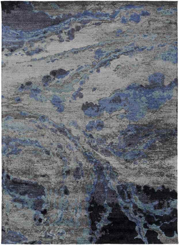 Meudon Modern Dark Blue Area Rug