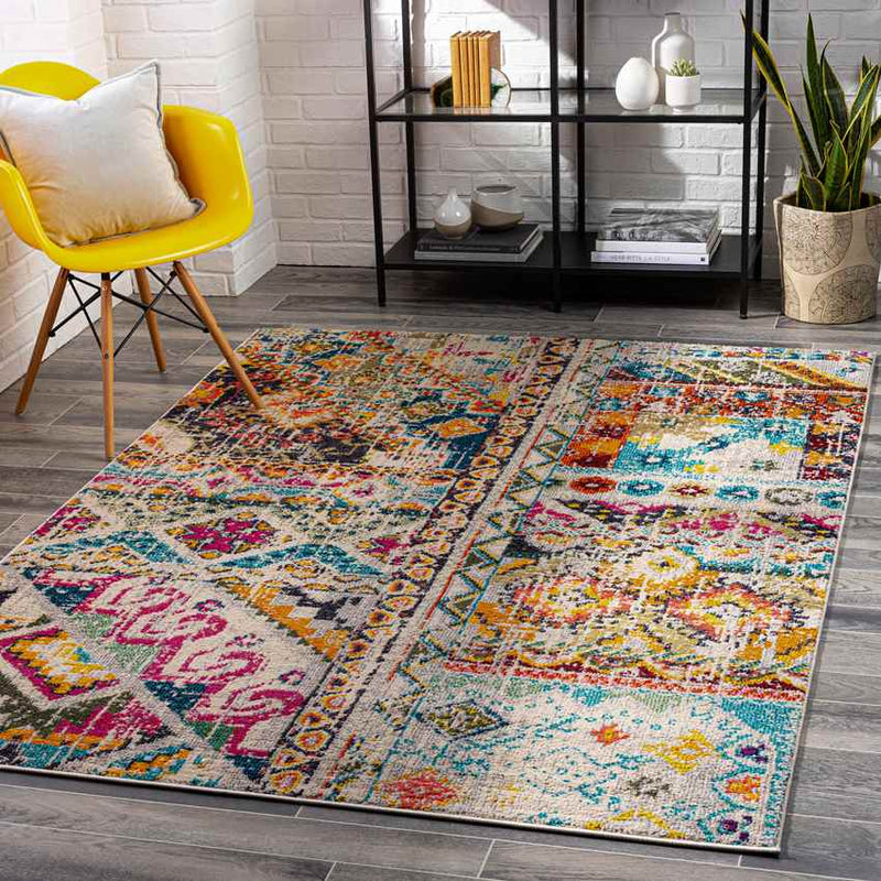 Le Cannet Global Fuschia Area Rug