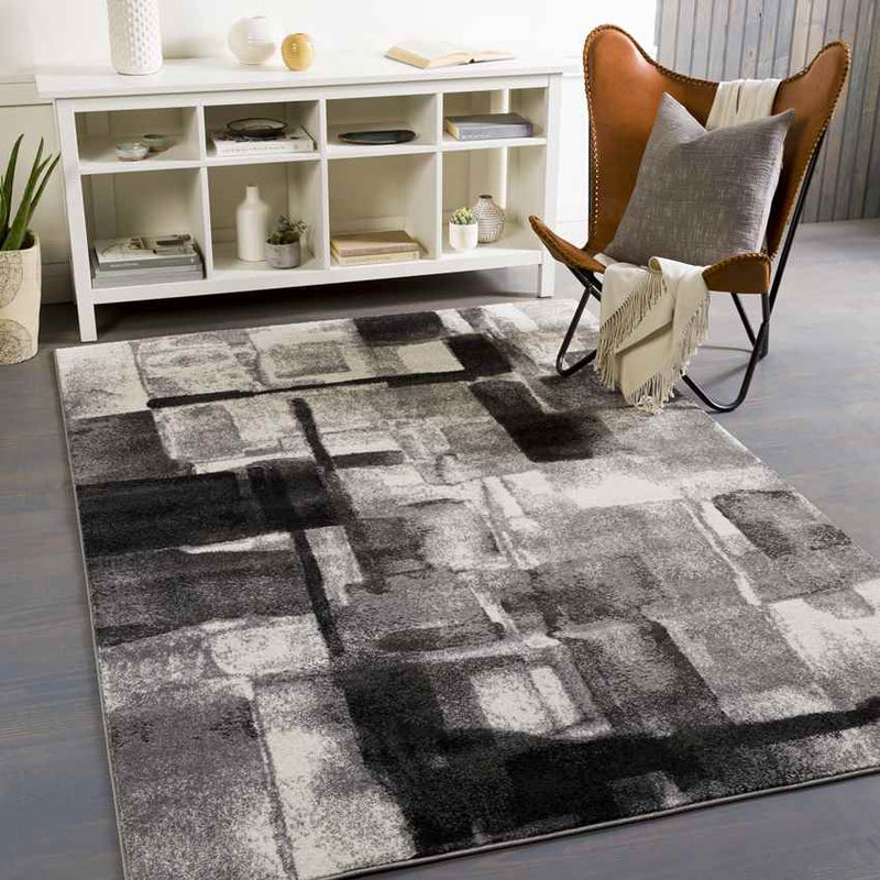 Arras Modern Black Area Rug