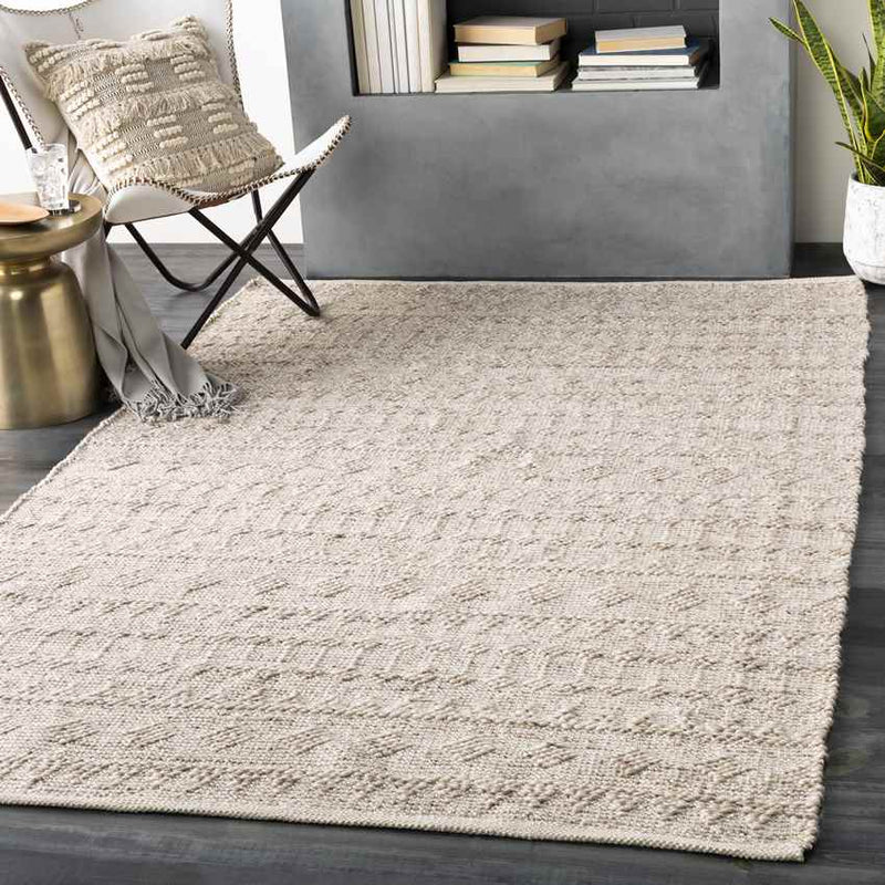 Compiegne Modern Metallic Silver Area Rug