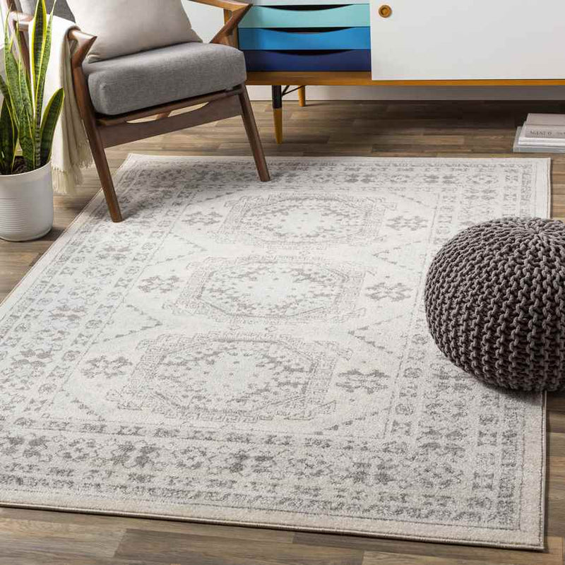 Bron Global Gray/Medium Gray/Khaki Area Rug