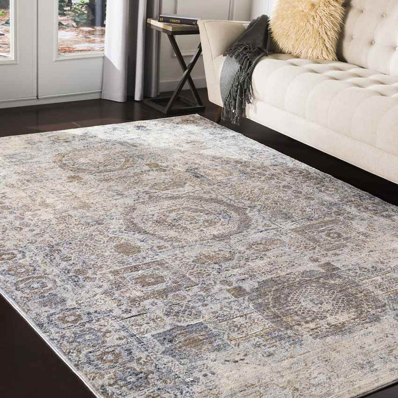 Montlucon Traditional Charcoal Area Rug