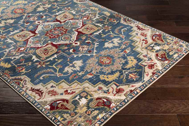 Macon Traditional Navy Area Rug