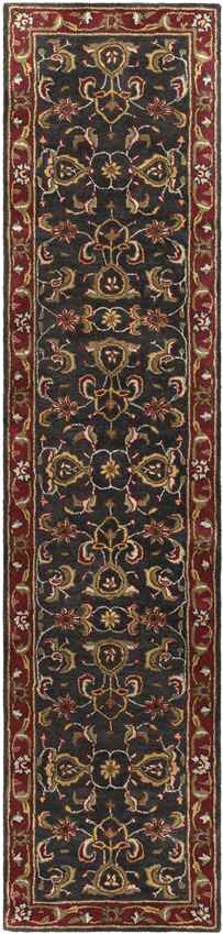 Palaiseau Traditional Dark Red Area Rug