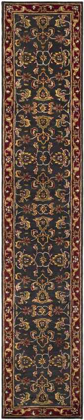 Palaiseau Traditional Dark Red Area Rug