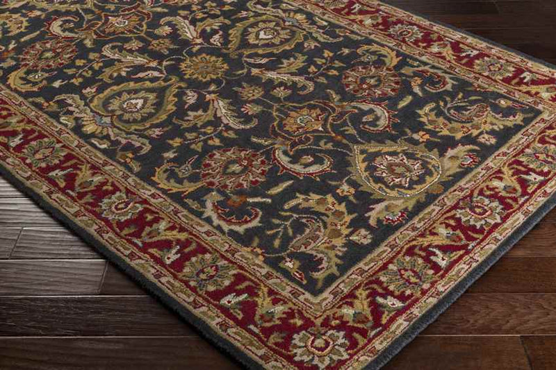 Palaiseau Traditional Dark Red Area Rug