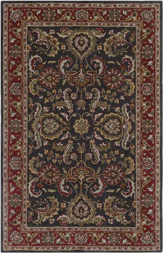 Palaiseau Traditional Dark Red Area Rug