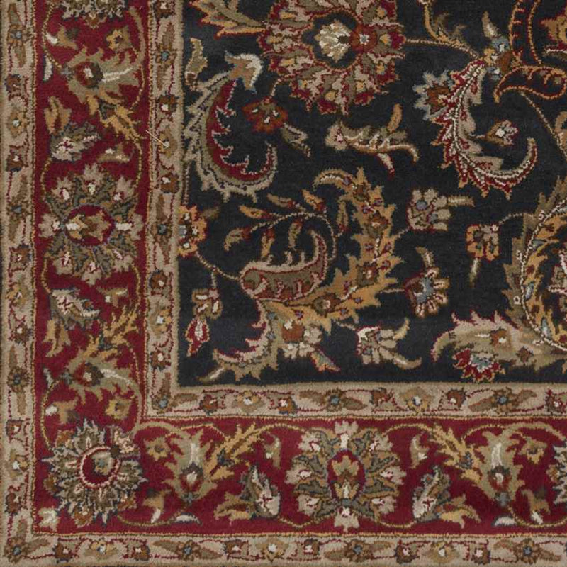 Palaiseau Traditional Dark Red Area Rug