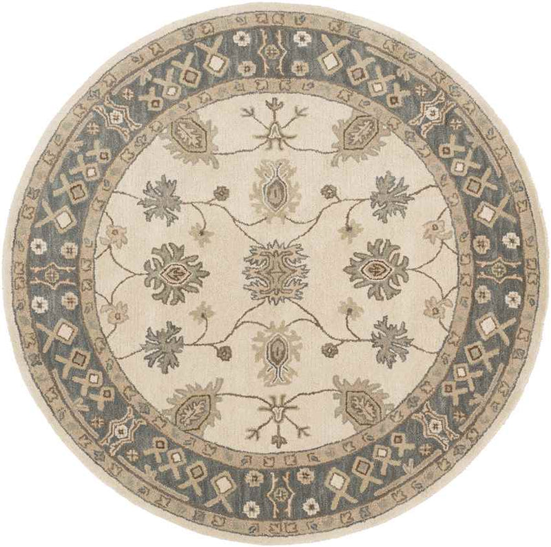 Trappes Traditional Khaki Area Rug