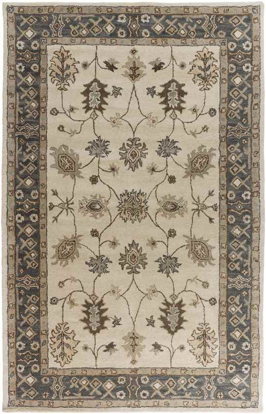 Trappes Traditional Khaki Area Rug