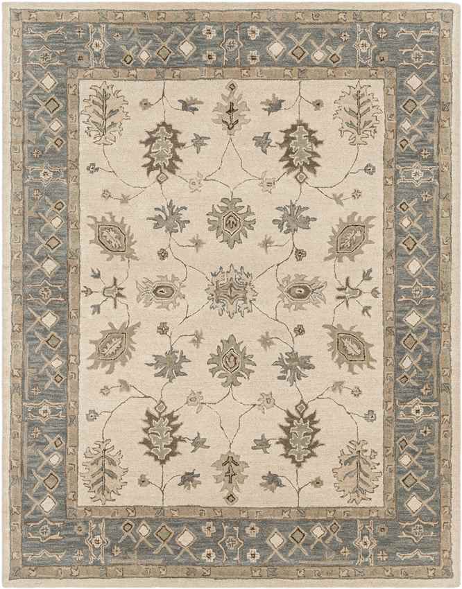 Trappes Traditional Khaki Area Rug