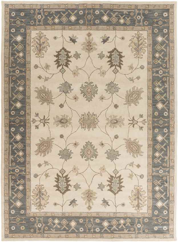 Trappes Traditional Khaki Area Rug