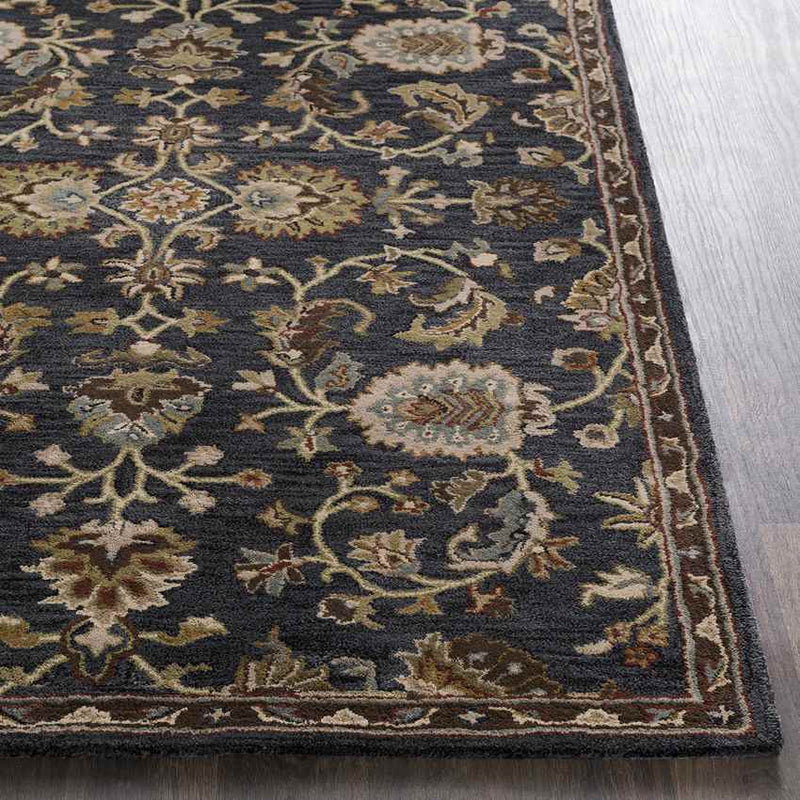 Maubeuge Traditional Ink Blue Area Rug