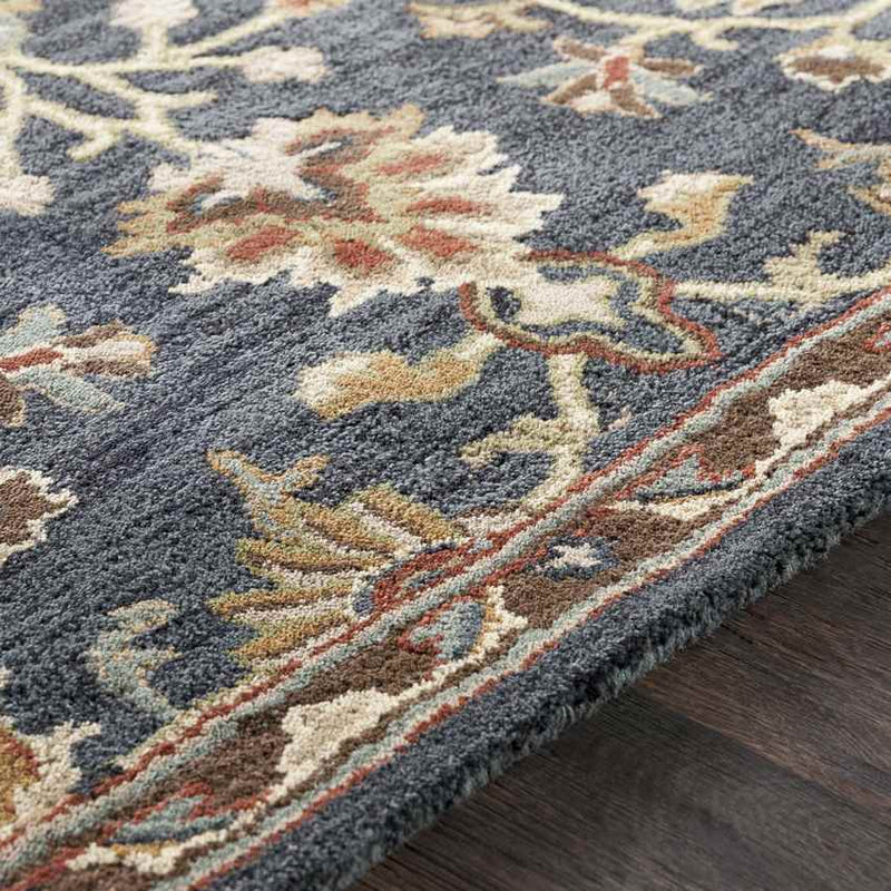 Maubeuge Traditional Ink Blue Area Rug