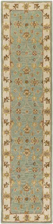 Malakoff Traditional Dark Green Area Rug