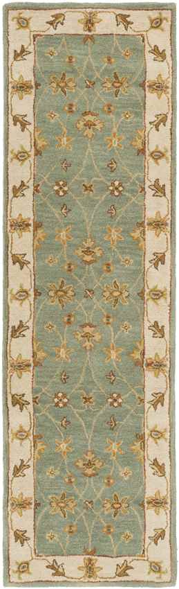 Malakoff Traditional Dark Green Area Rug