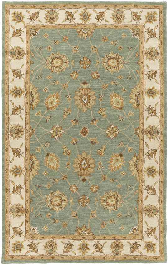 Malakoff Traditional Dark Green Area Rug