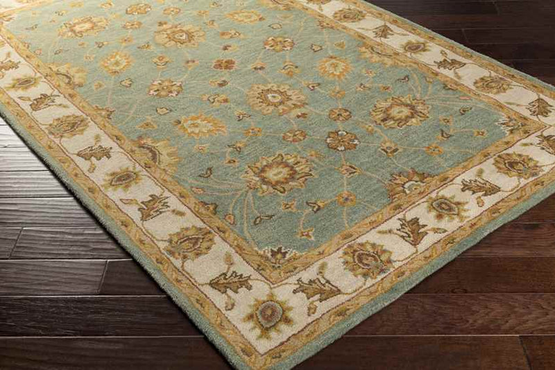 Malakoff Traditional Dark Green Area Rug