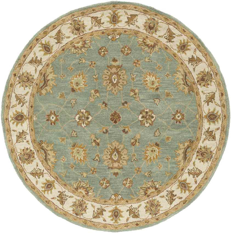 Malakoff Traditional Dark Green Area Rug