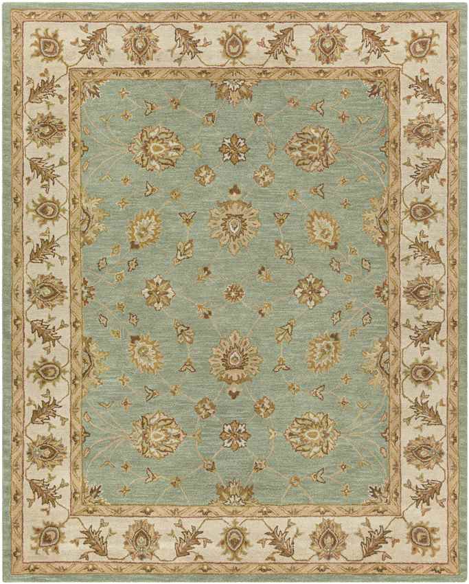 Malakoff Traditional Dark Green Area Rug