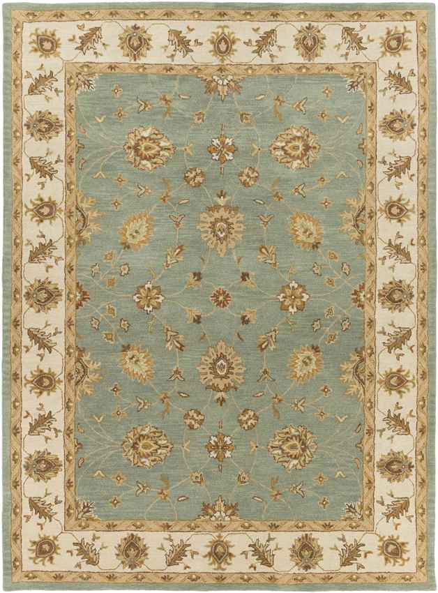 Malakoff Traditional Dark Green Area Rug