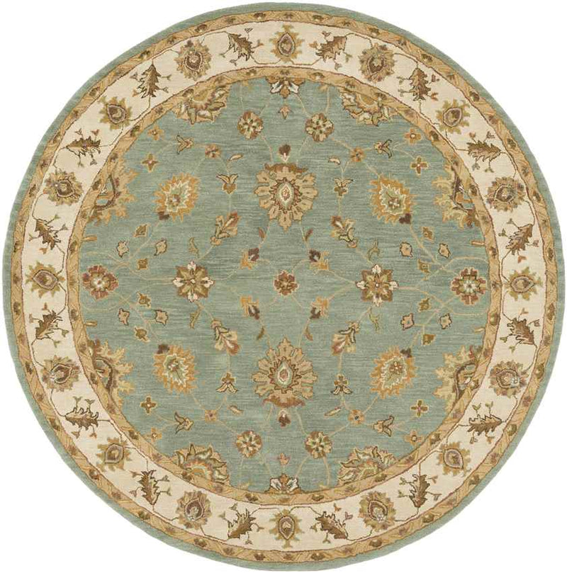 Malakoff Traditional Dark Green Area Rug