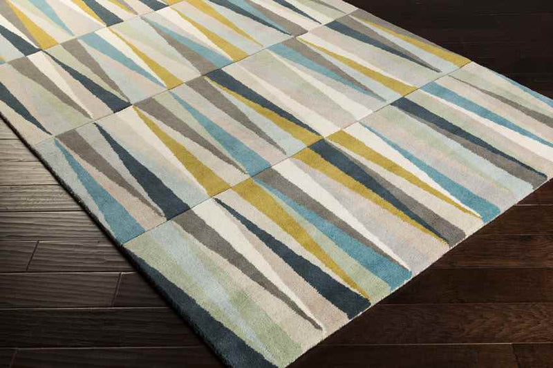 Yerres Modern Aqua Area Rug