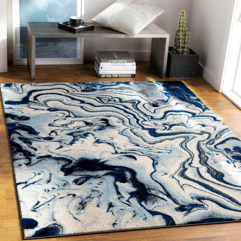 Soissons Modern Blue/Gray Area Rug