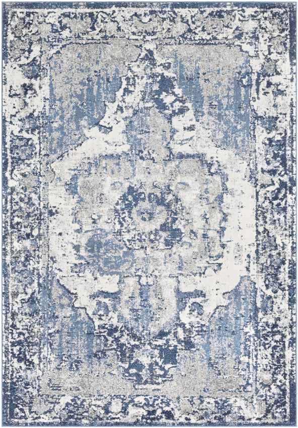 Bowen Traditional Navy/Dark Blue Area Rug