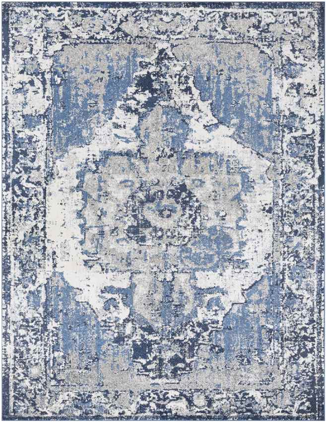 Bowen Traditional Navy/Dark Blue Area Rug