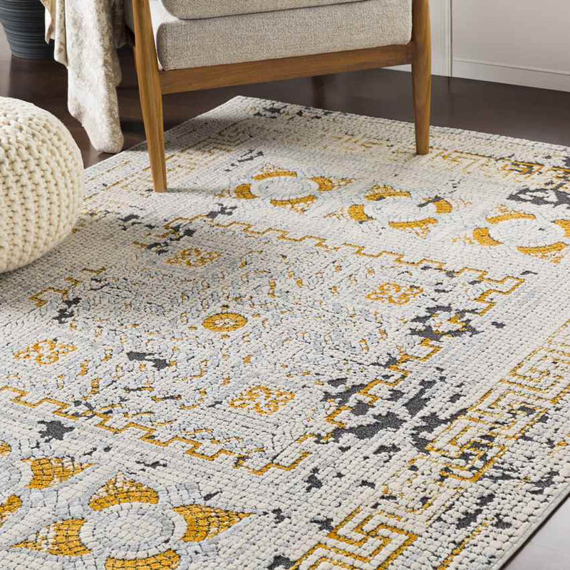 Herblay Global Mustard/Beige Area Rug