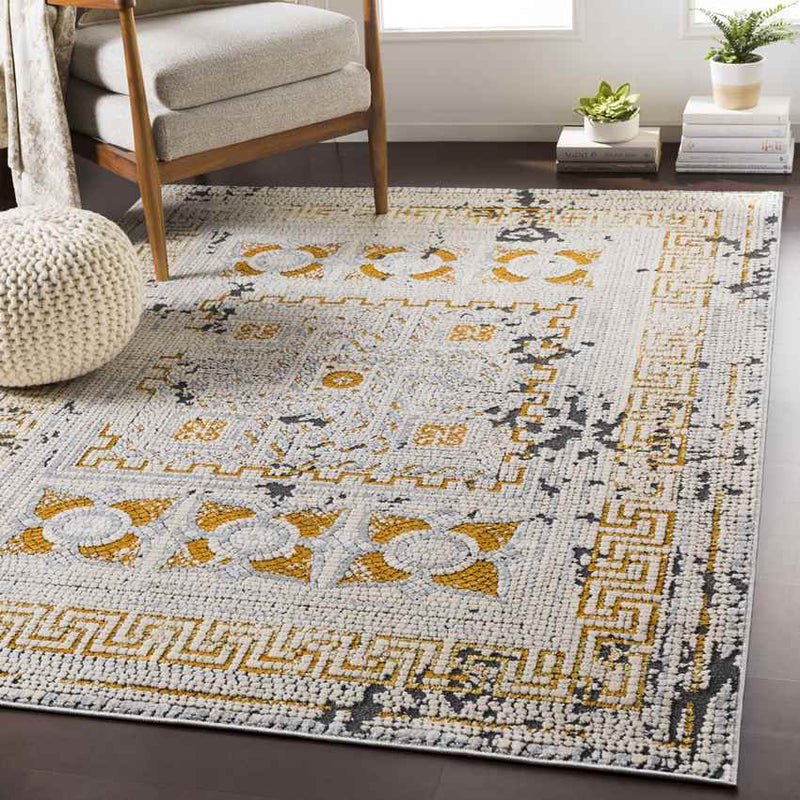 Herblay Global Mustard/Beige Area Rug