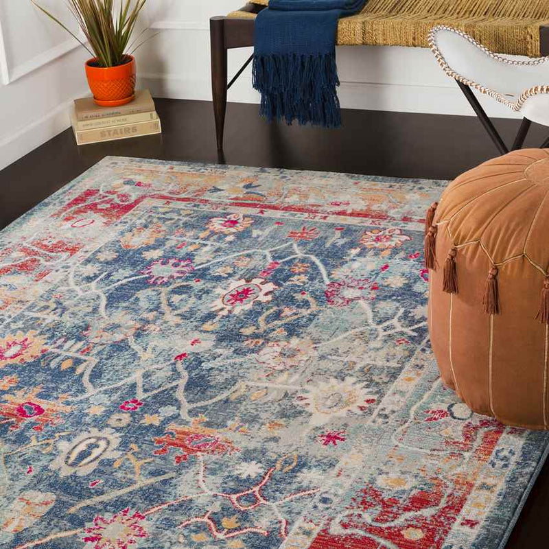 Le Gosier Traditional Ice Blue Area Rug