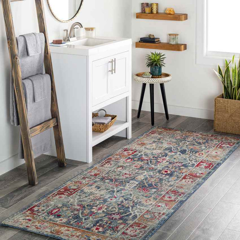 Le Gosier Traditional Ice Blue Area Rug