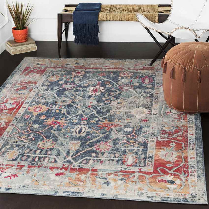 Le Gosier Traditional Ice Blue Area Rug