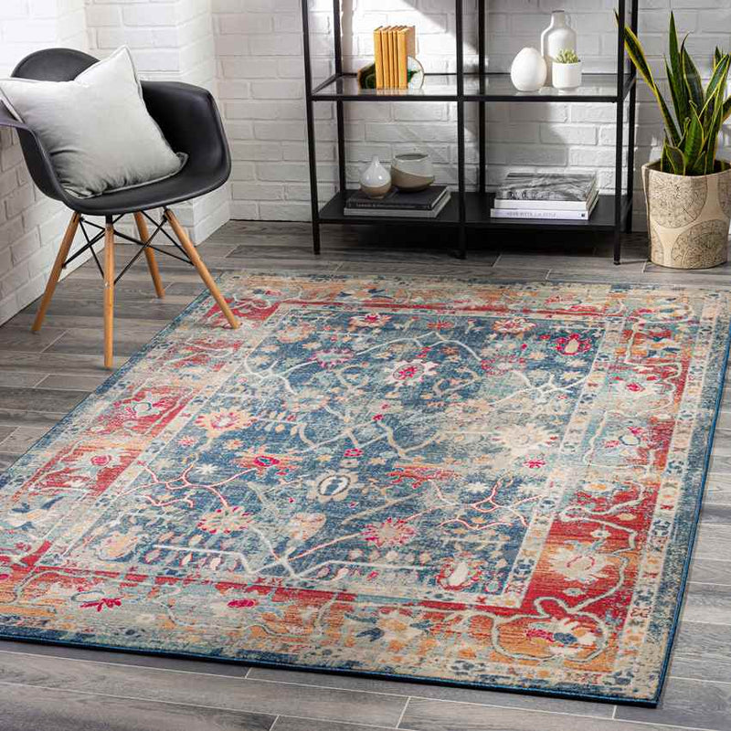 Le Gosier Traditional Ice Blue Area Rug