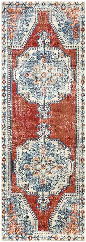 Henry Traditional Bright Red Area Rug