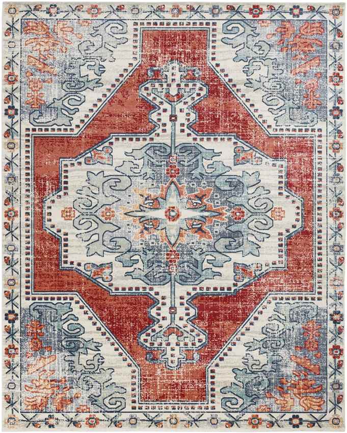 Henry Traditional Bright Red Area Rug