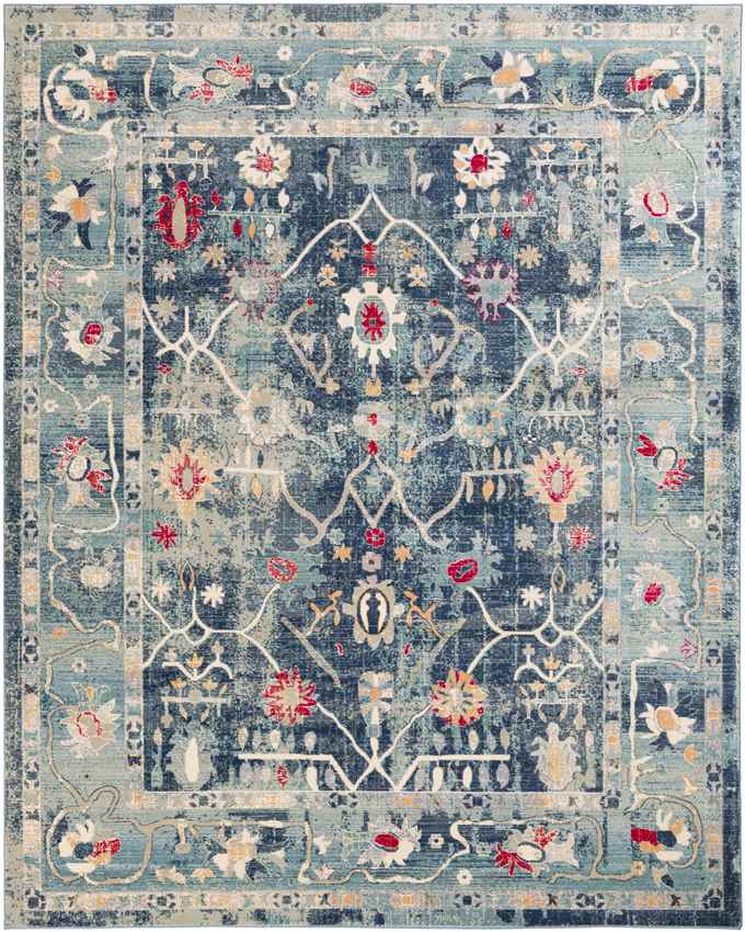 Le Gosier Traditional Navy Area Rug