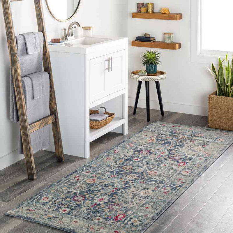 Le Gosier Traditional Navy Area Rug