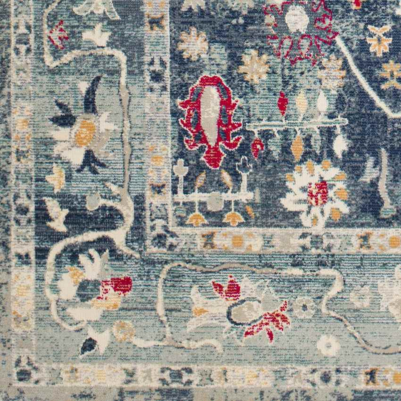 Le Gosier Traditional Navy Area Rug