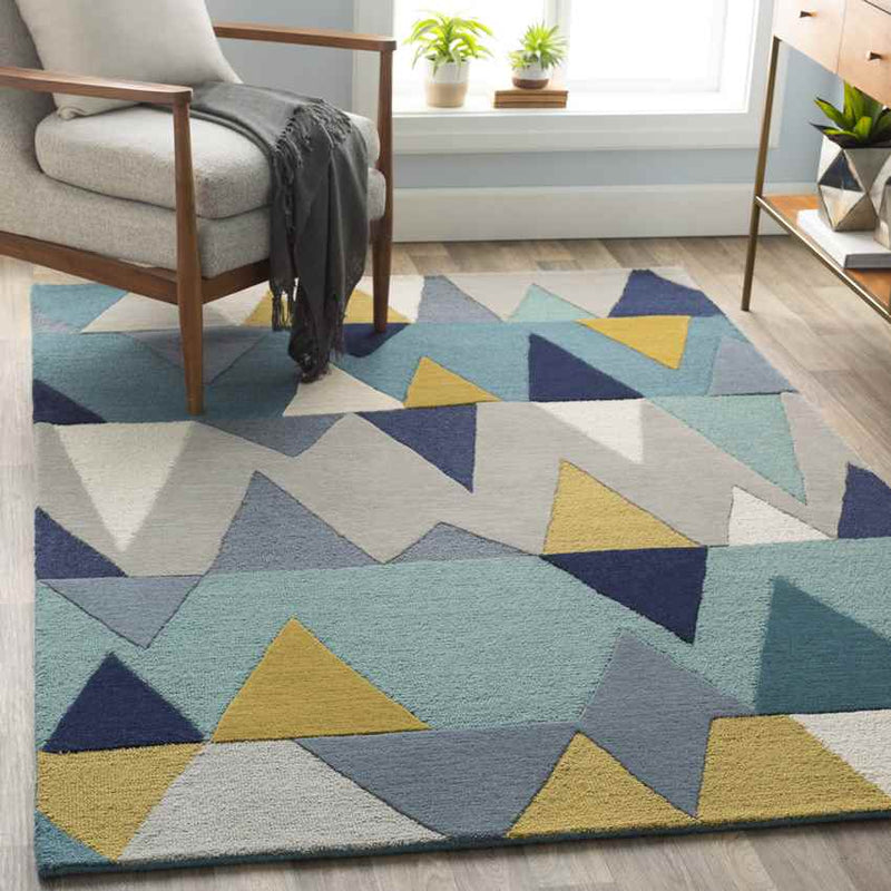 Begles Modern Navy Area Rug