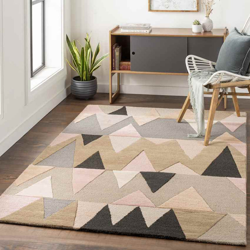 Begles Modern Pale Pink Area Rug