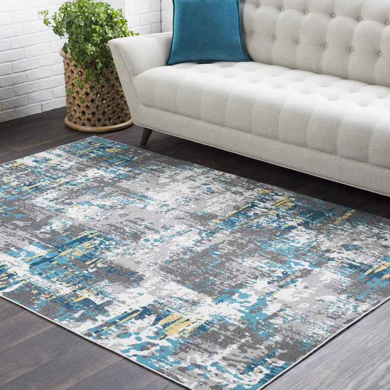 Kourou Modern Teal Area Rug